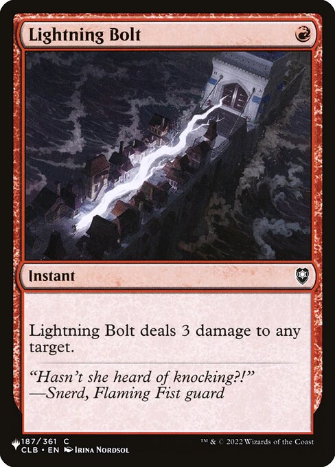 Lightning Bolt · The List · #CLB-187