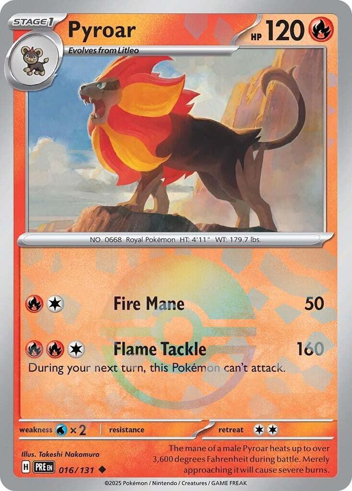 Pyroar (Poke Ball Pattern) · Prismatic Evolutions · #016/131