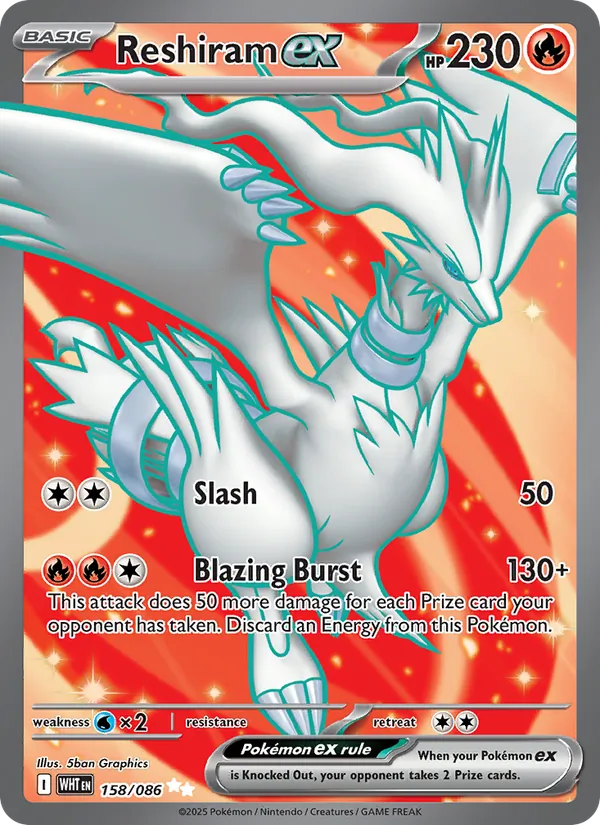 Reshiram ex · White Flare · #158/86